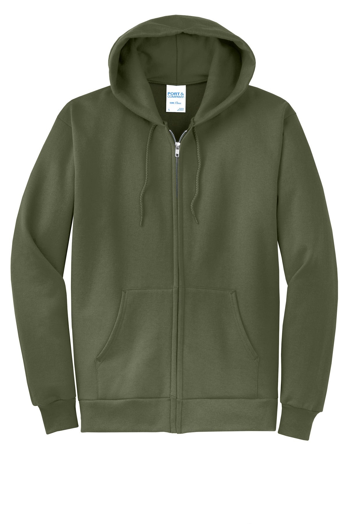 Custom Embroidered Port & Co Sweatshirts in Olive Drab Green