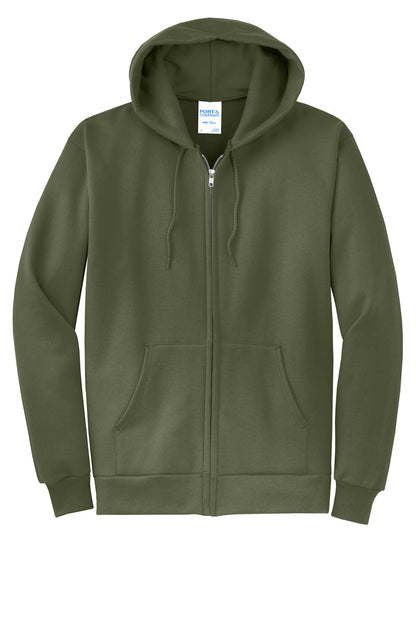 Custom Embroidered Port & Co Sweatshirts in Olive Drab Green