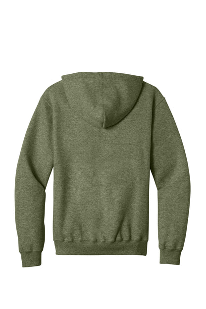 Custom Embroidered Port & Co Sweatshirts in Olive Drab Green Heather