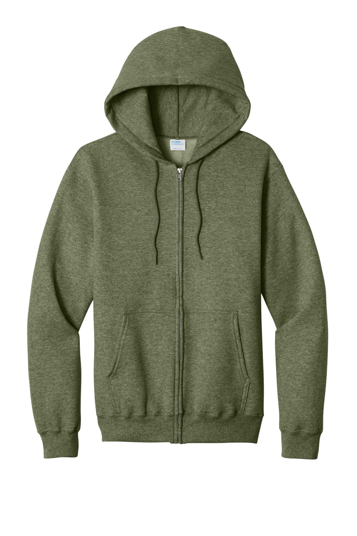 Custom Embroidered Port & Co Sweatshirts in Olive Drab Green Heather