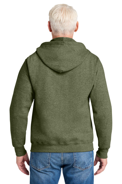 Custom Embroidered Port & Co Sweatshirts in Olive Drab Green Heather