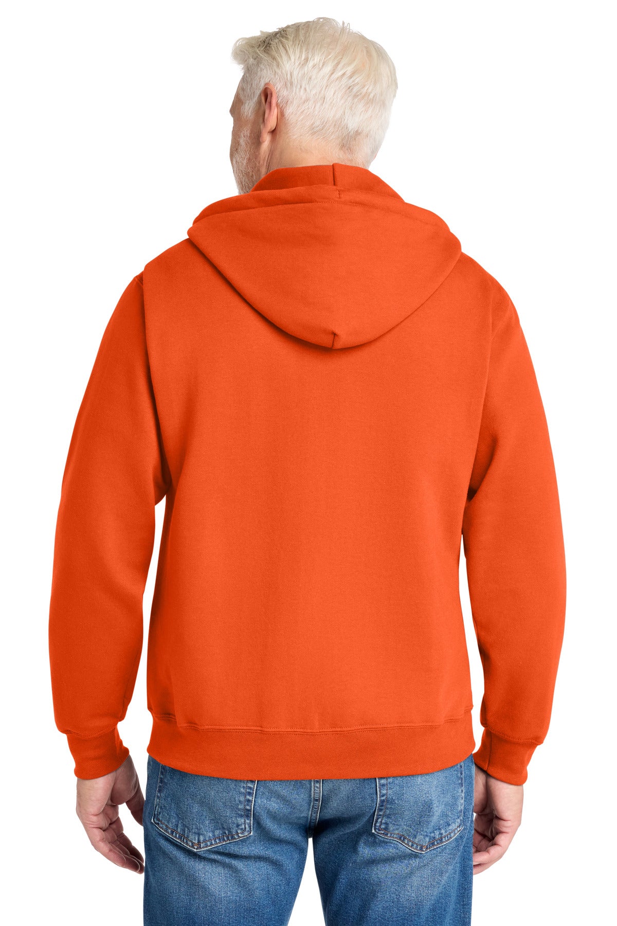 Custom Embroidered Port & Co Sweatshirts in Orange