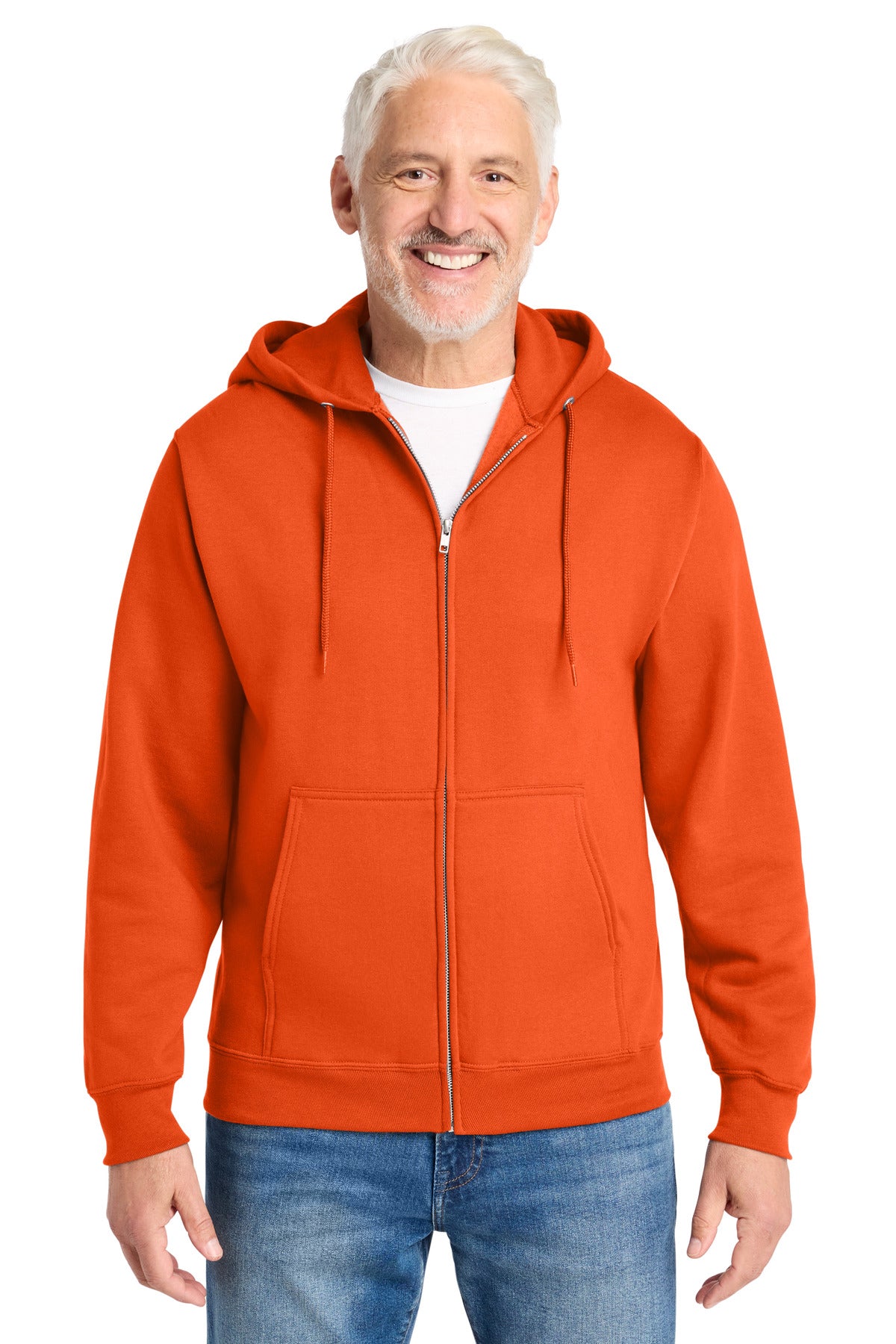 Custom Embroidered Port & Co Sweatshirts in Orange