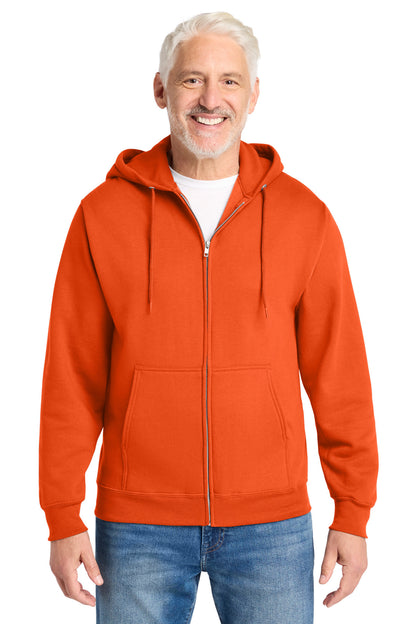 Custom Embroidered Port & Co Sweatshirts in Orange