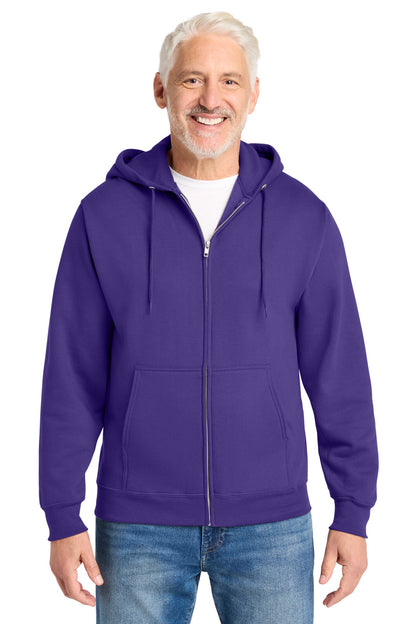 Custom Embroidered Port & Co Sweatshirts in Purple