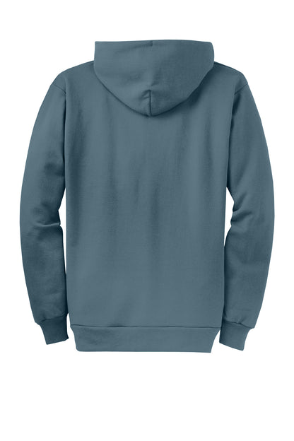 Port & Company - Core Fleece Full-Zip Hooded Sweatshirt. PC78ZH Steel Blue