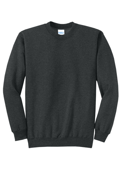 Custom Embroidered Port & Co Sweatshirts/Fleece in Black Heather