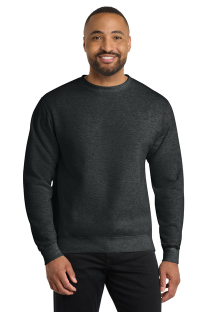 Custom Embroidered Port & Co Sweatshirts/Fleece in Black Heather