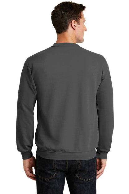Custom Embroidered Port & Company - Core Fleece Crewneck Sweatshirt. PC78,Charcoal