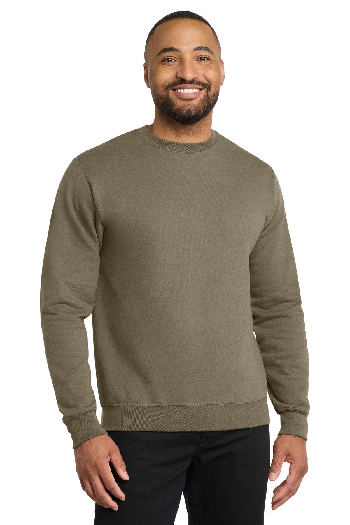 Custom Embroidered Port & Co Sweatshirts/Fleece in Coyote Brown
