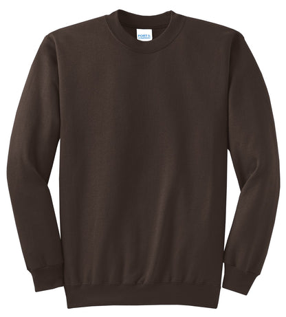 Custom Embroidered Port & Co Sweatshirts/Fleece in Dark Chocolate Brown