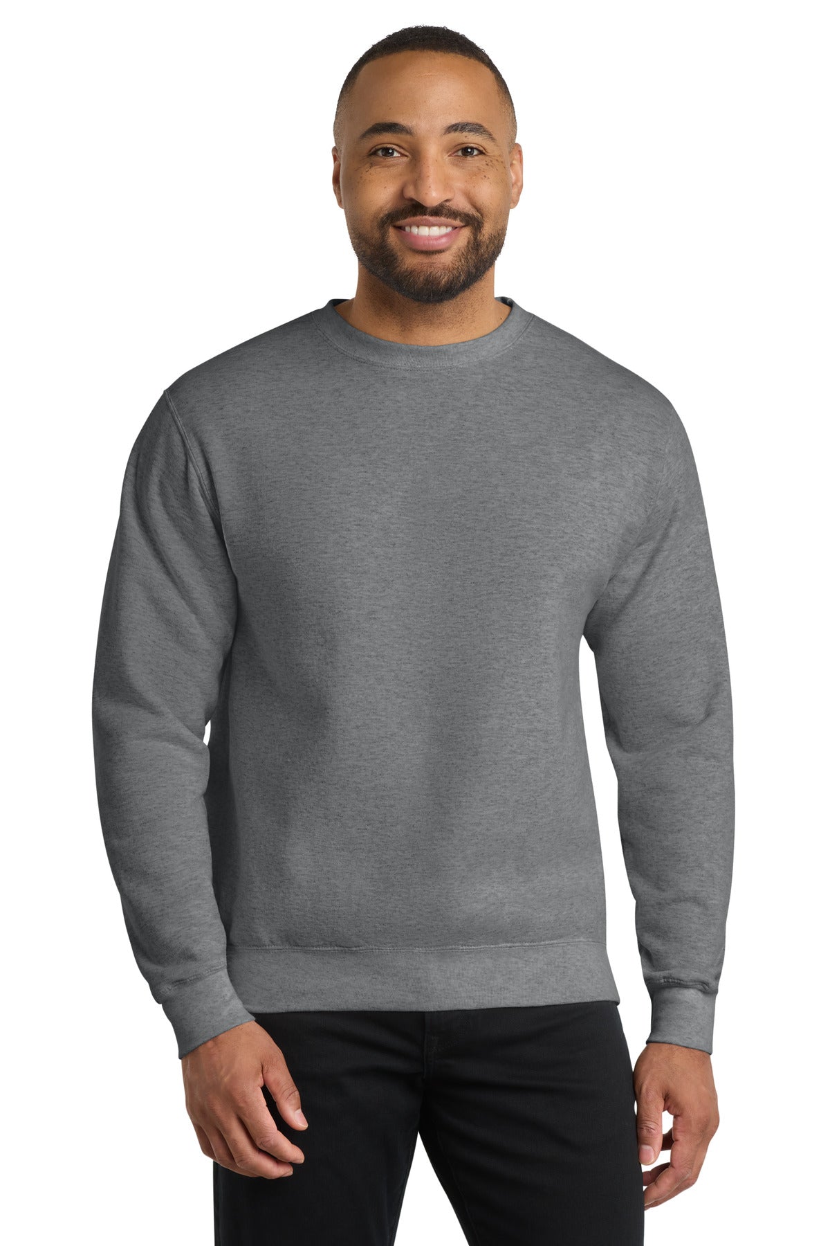 Custom Embroidered Port & Co Sweatshirts/Fleece in Graphite Heather