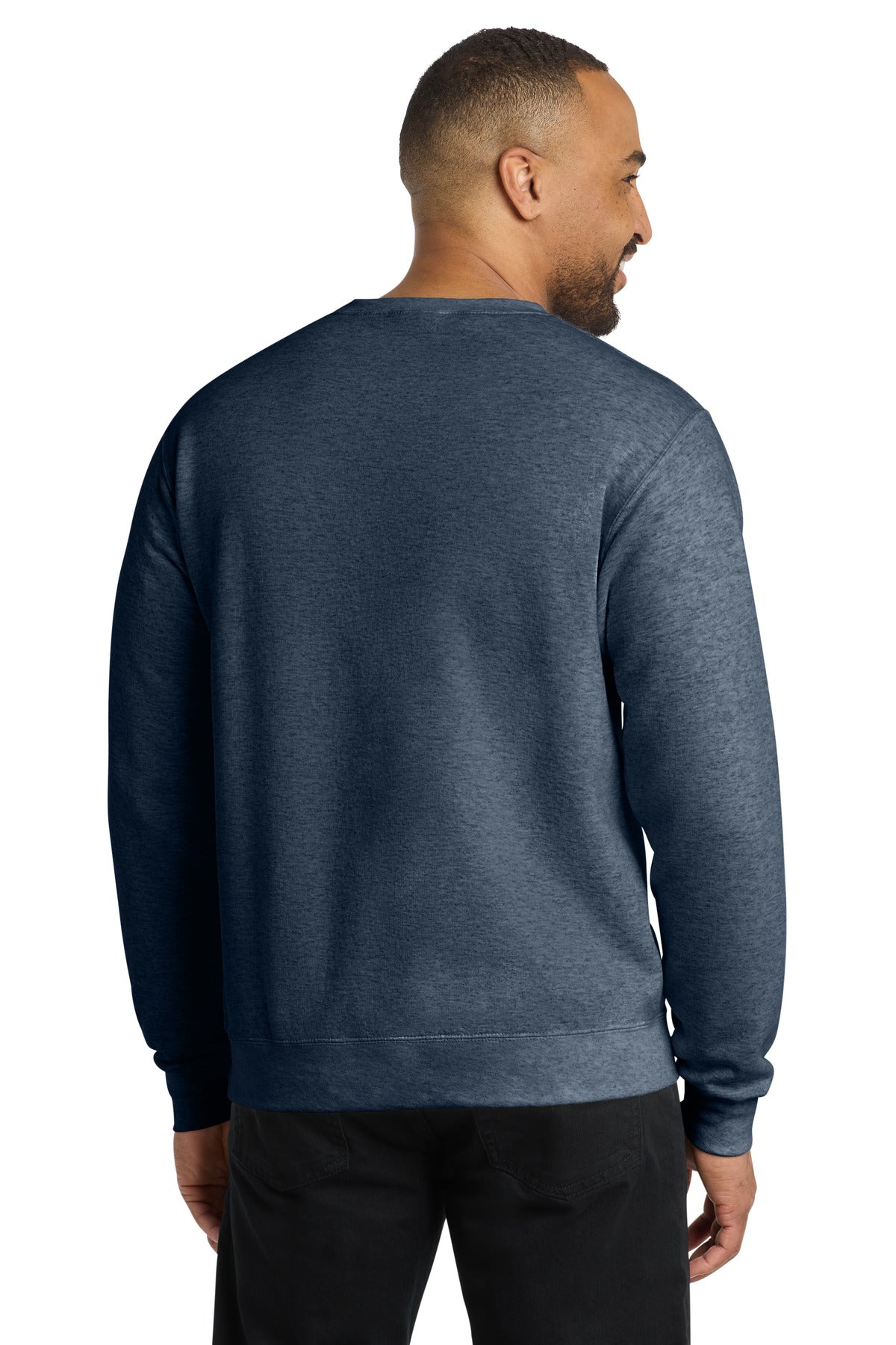 Custom Embroidered Port & Co Sweatshirts/Fleece in Heather Navy