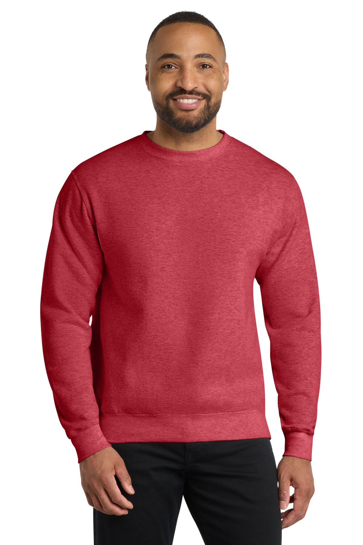 Custom Embroidered Port & Co Sweatshirts/Fleece in Heather Red