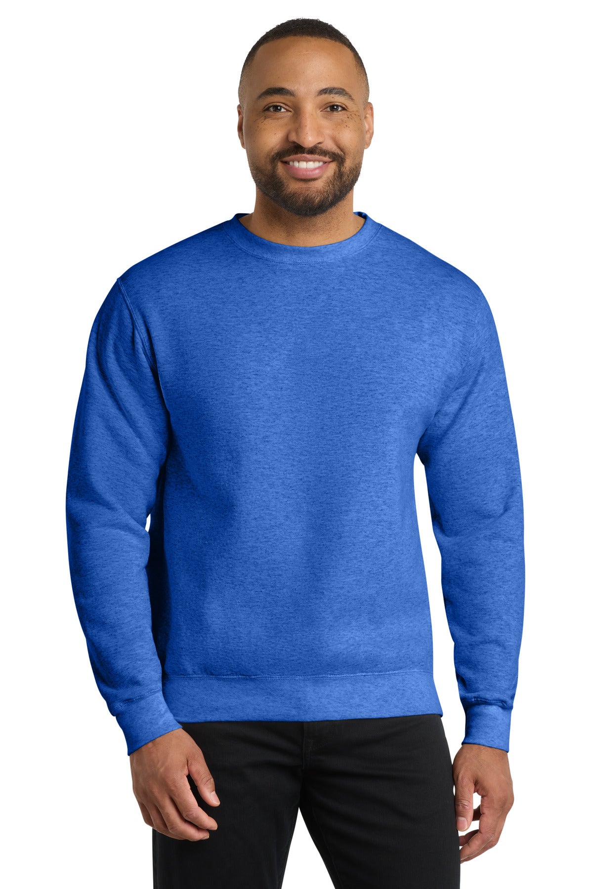 Custom Embroidered Port & Co Sweatshirts/Fleece in Heather Royal