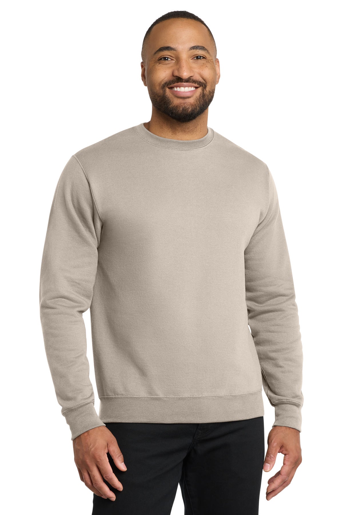 Custom Embroidered Port & Co Sweatshirts/Fleece in Light Sand