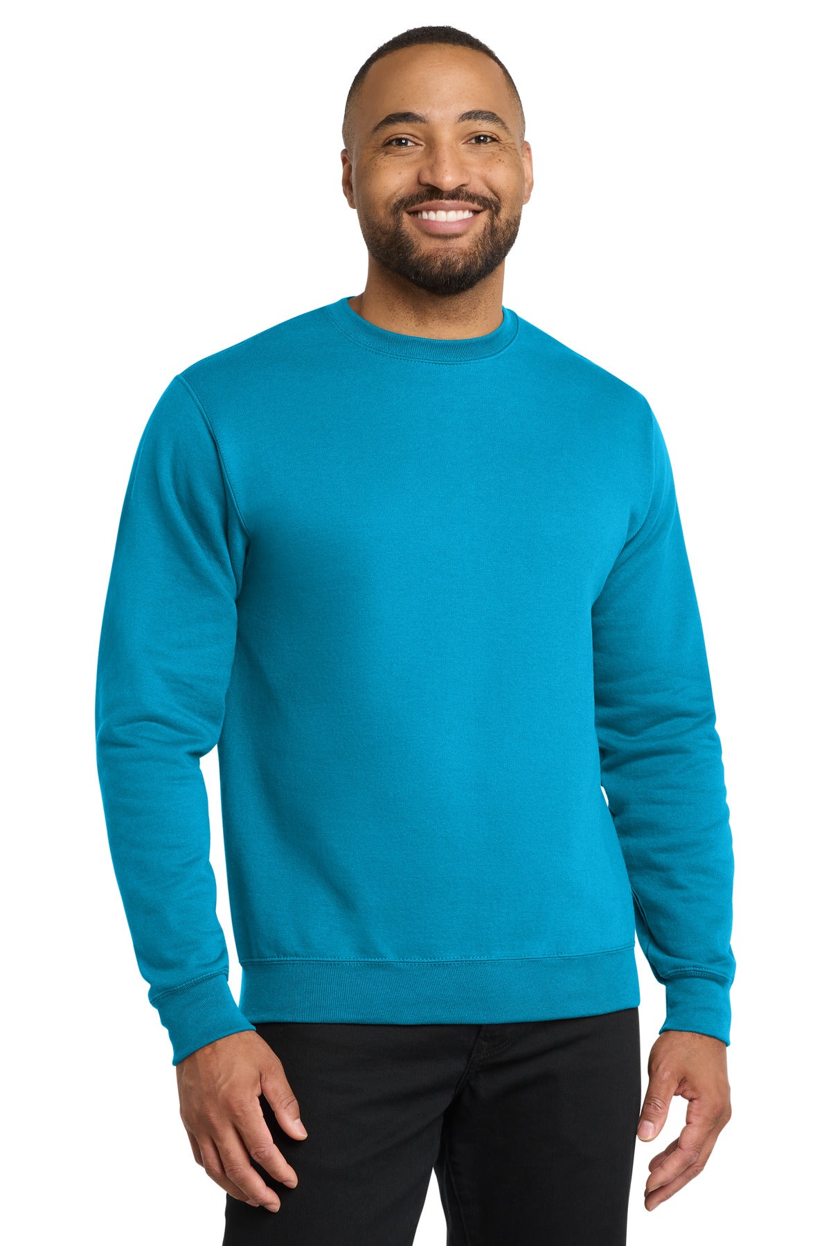 Custom Embroidered Port & Co Sweatshirts/Fleece in Neon Blue