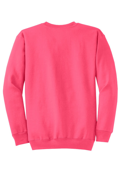 Custom Embroidered Port & Co Sweatshirts/Fleece in Neon Pink