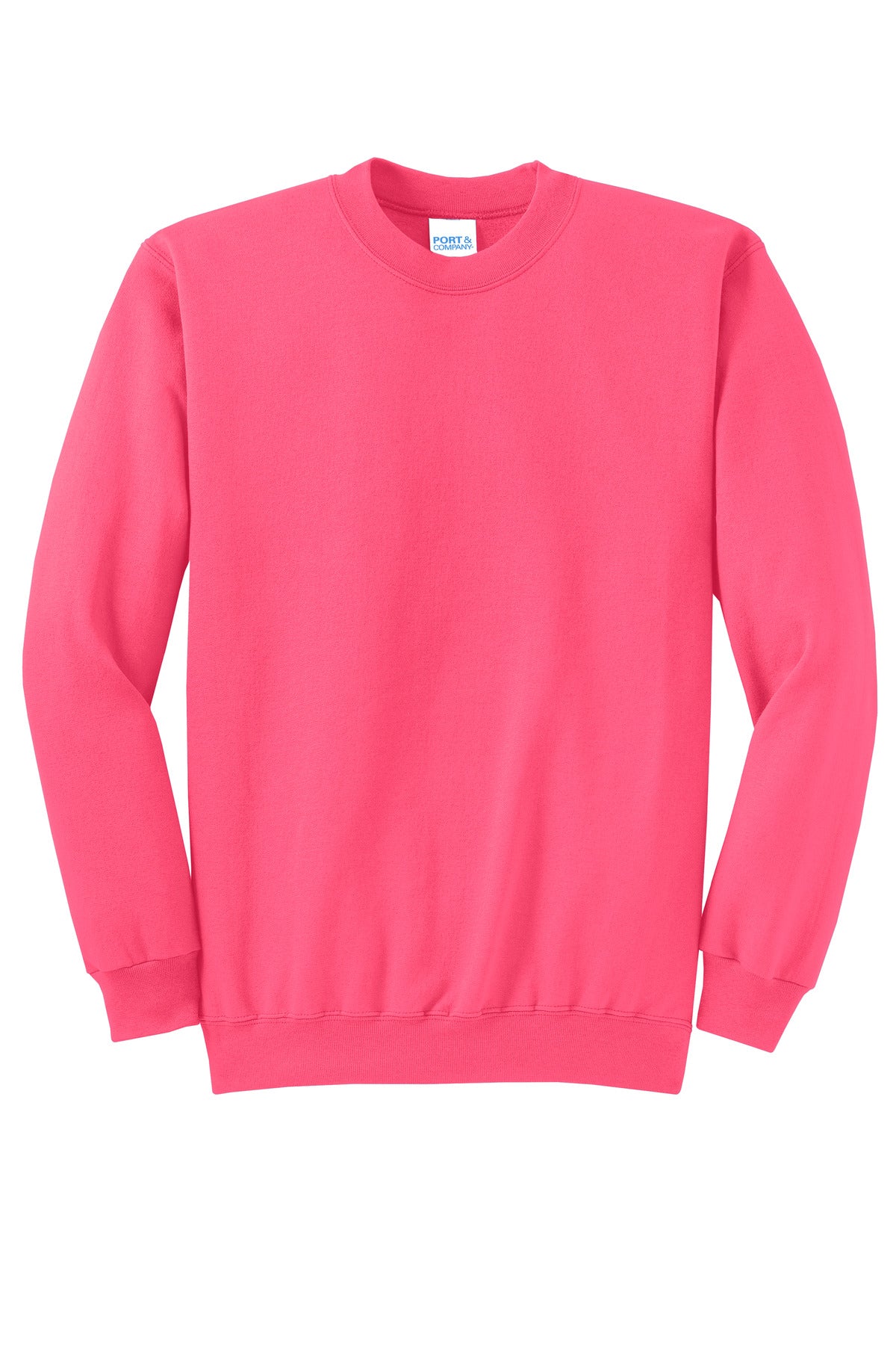 Custom Embroidered Port & Co Sweatshirts/Fleece in Neon Pink