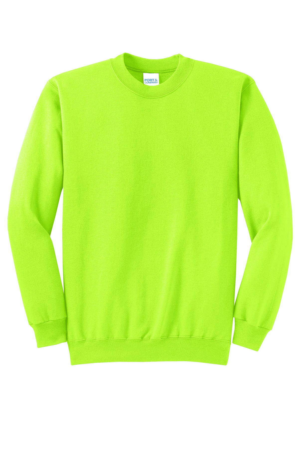 Custom Embroidered Port & Co Sweatshirts/Fleece in Neon Yellow