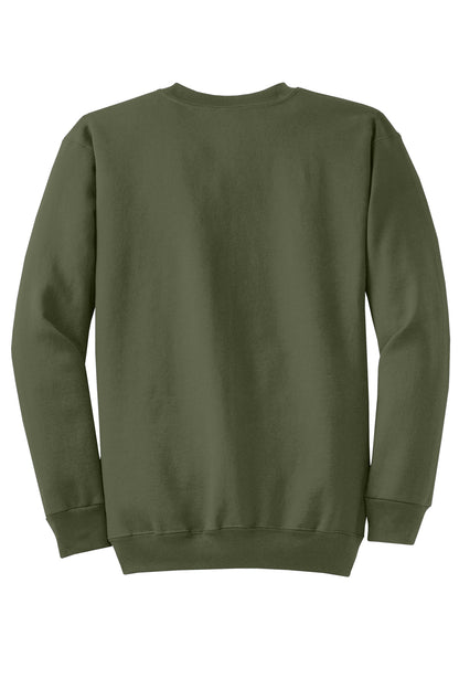Custom Embroidered Port & Co Sweatshirts/Fleece in Olive Drab Green