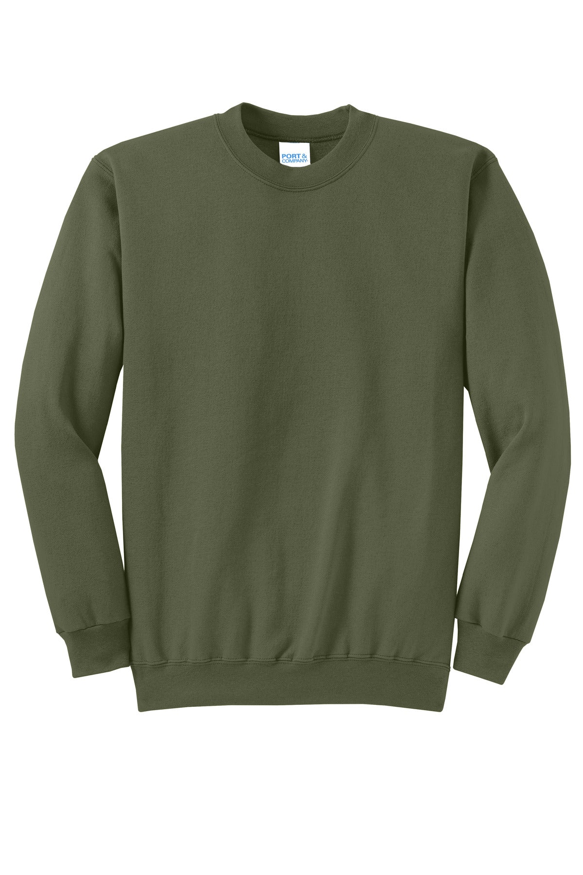 Custom Embroidered Port & Co Sweatshirts/Fleece in Olive Drab Green