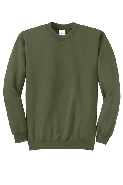 Custom Embroidered Port & Co Sweatshirts/Fleece in Olive Drab Green