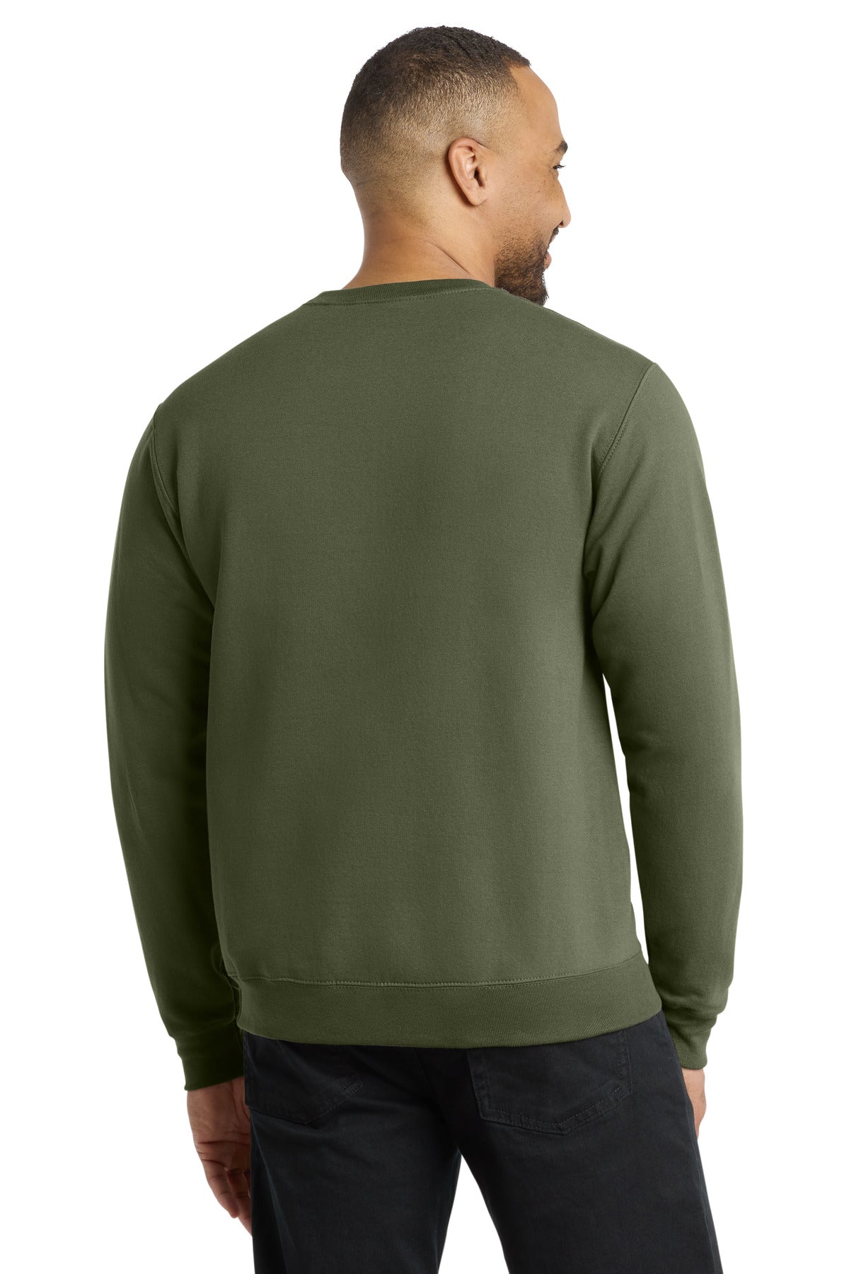 Custom Embroidered Port & Co Sweatshirts/Fleece in Olive Drab Green