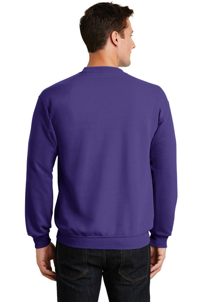 Custom Embroidered Port & Company - Core Fleece Crewneck Sweatshirt. PC78,Purple