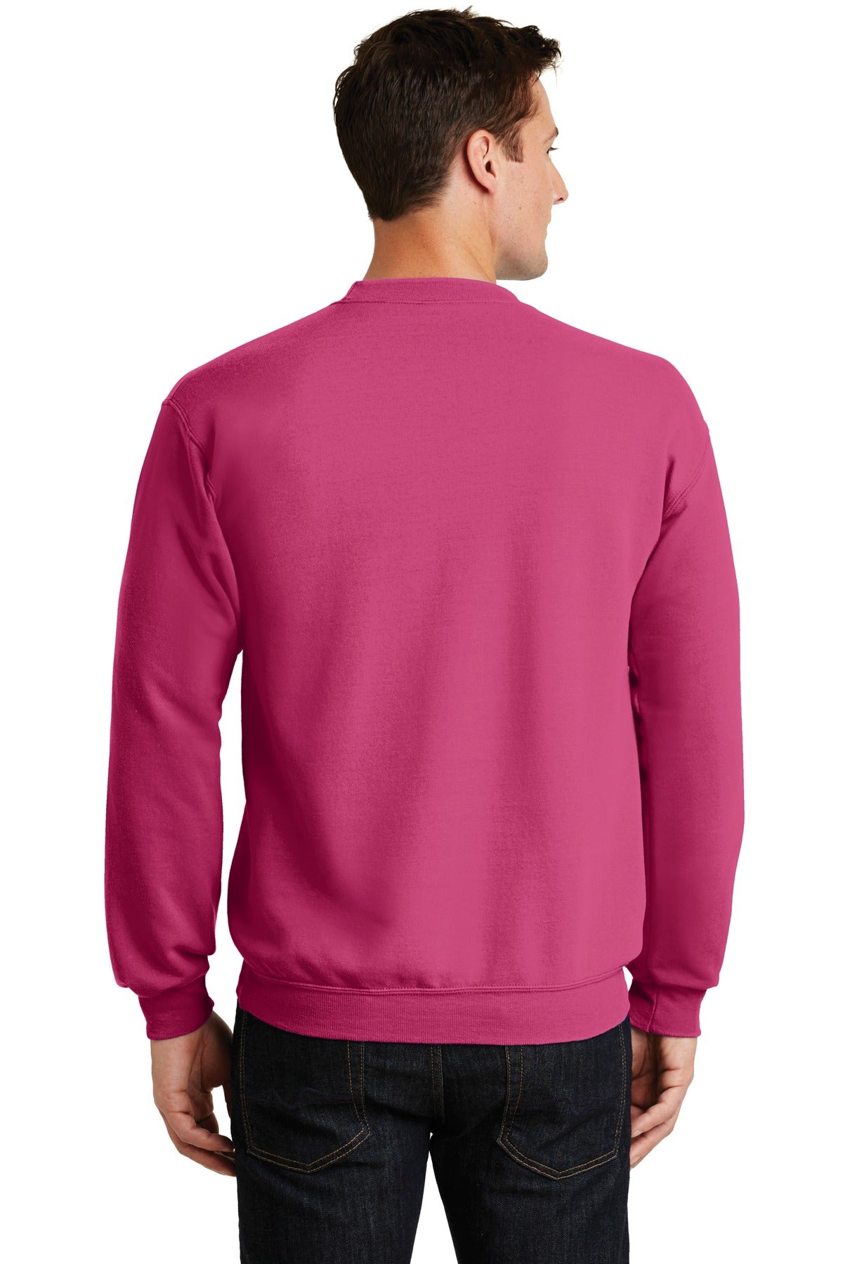 Custom Embroidered Port & Company - Core Fleece Crewneck Sweatshirt. PC78,Sangria