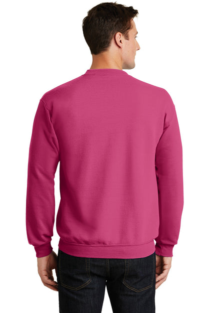 Custom Embroidered Port & Company - Core Fleece Crewneck Sweatshirt. PC78,Sangria