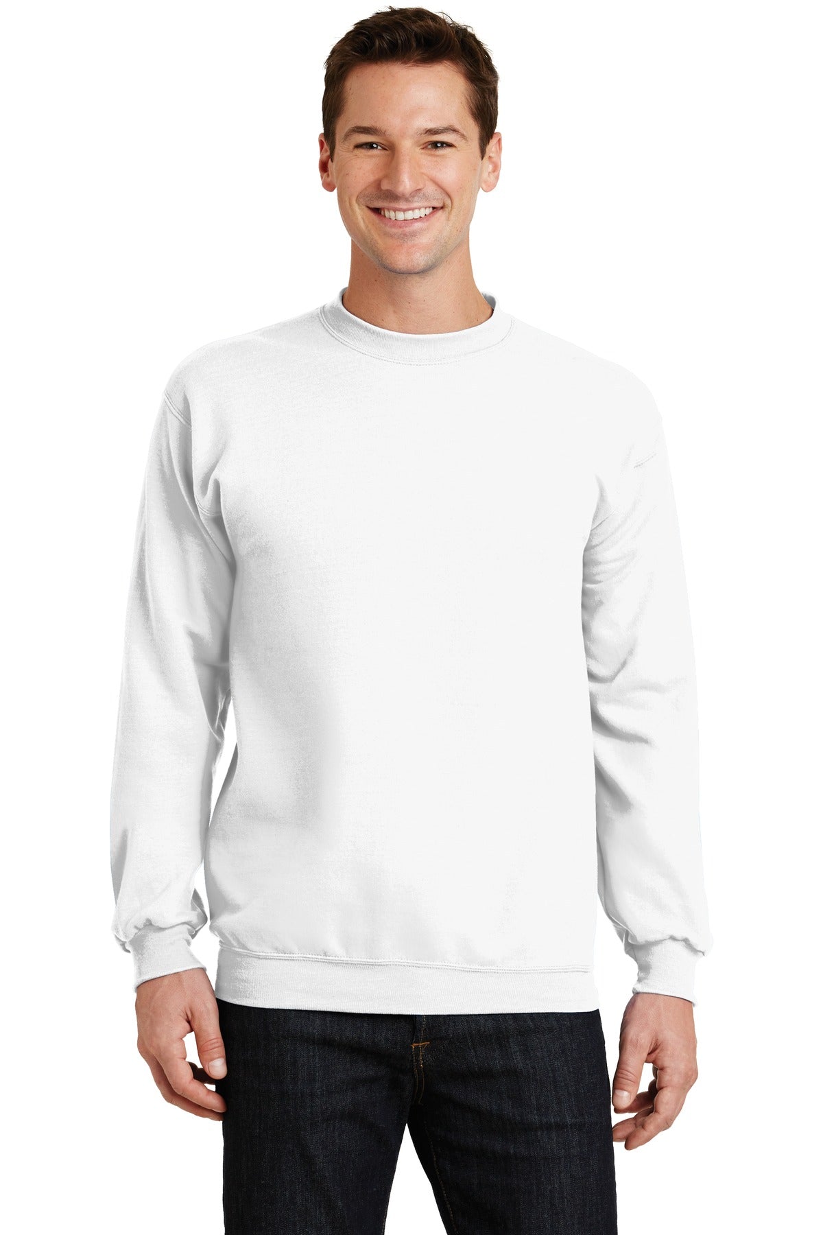 Port & Company - Core Fleece Crewneck Sweatshirt. PC78 White
