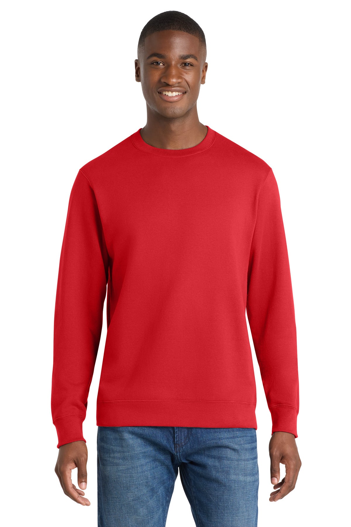 Custom Embroidered Port & Co Sweatshirts/Fleece in Bright Red