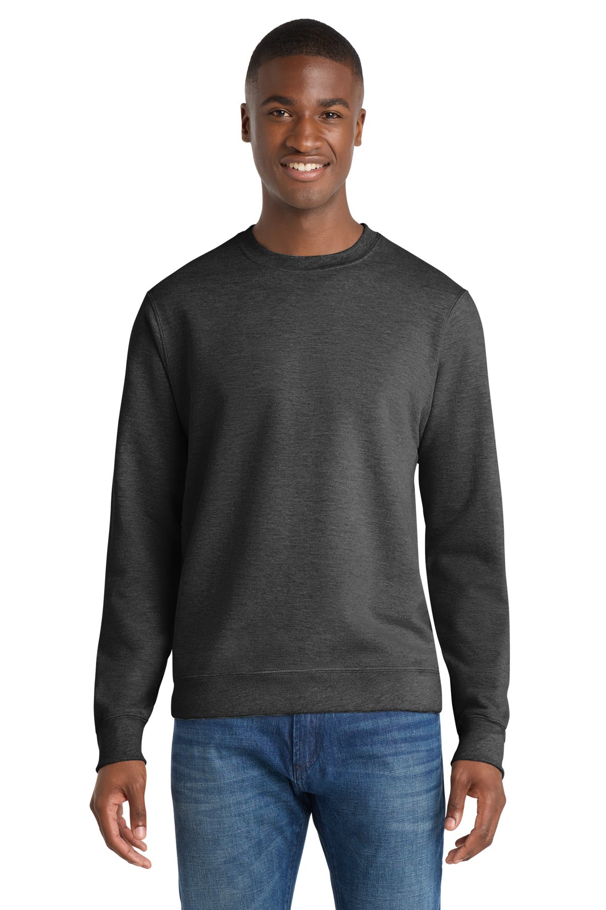 Custom Embroidered Port & Co Sweatshirts/Fleece in Dark Heather Grey