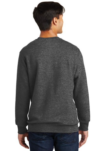 Custom Embroidered Port & Company Fan Favorite Fleece Crewneck Sweatshirt. PC850,Dark Heather Grey