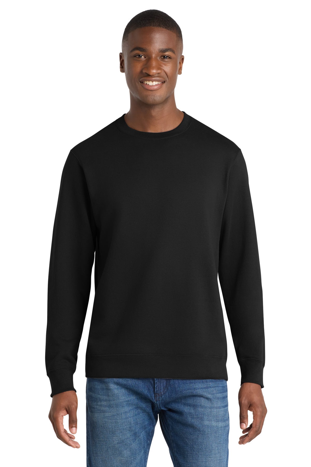 Custom Embroidered Port & Co Sweatshirts/Fleece in Jet Black
