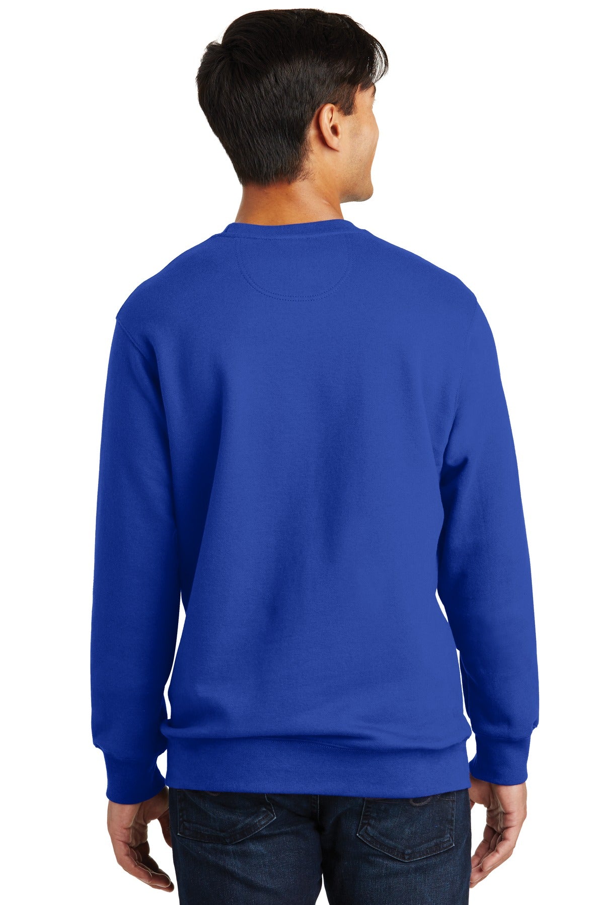 Custom Embroidered Port & Company Fan Favorite Fleece Crewneck Sweatshirt. PC850,True Royal