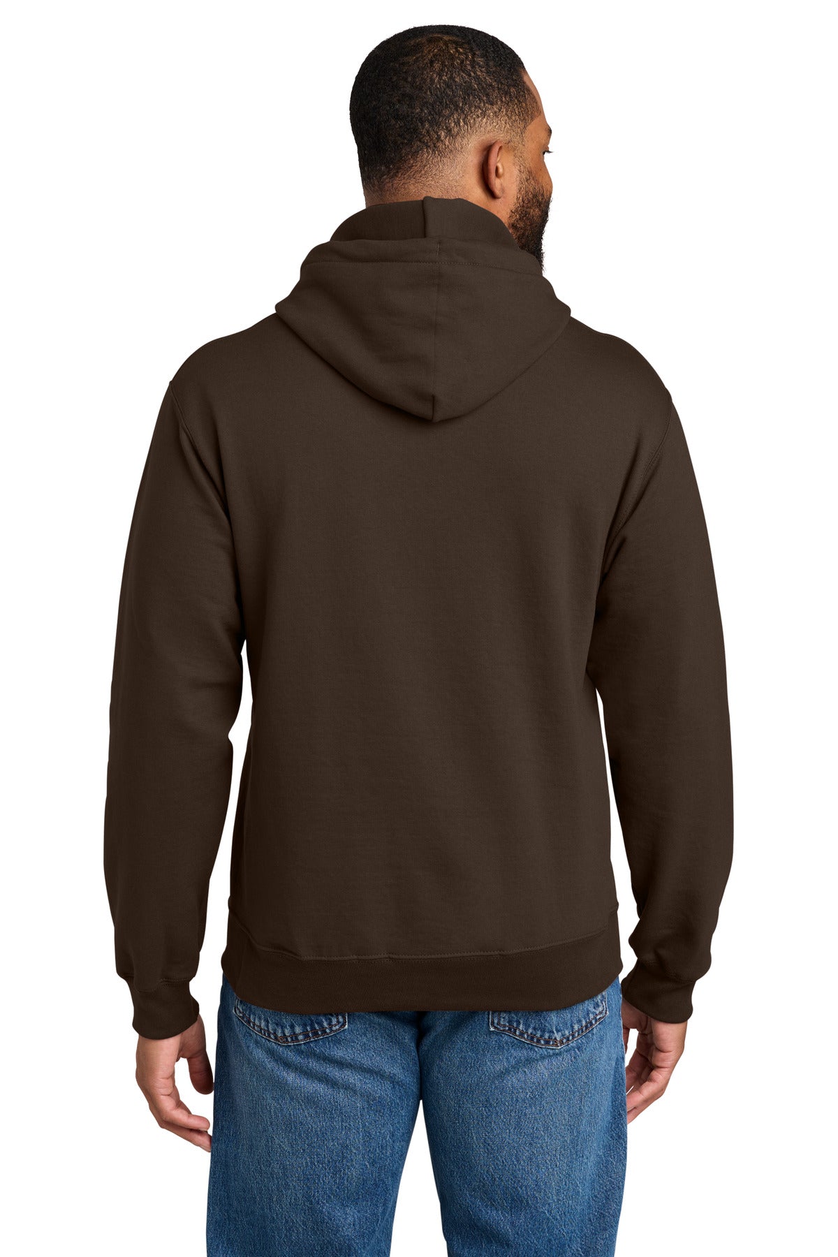 Custom Embroidered Port & Co Sweatshirts in Dark Chocolate Brown