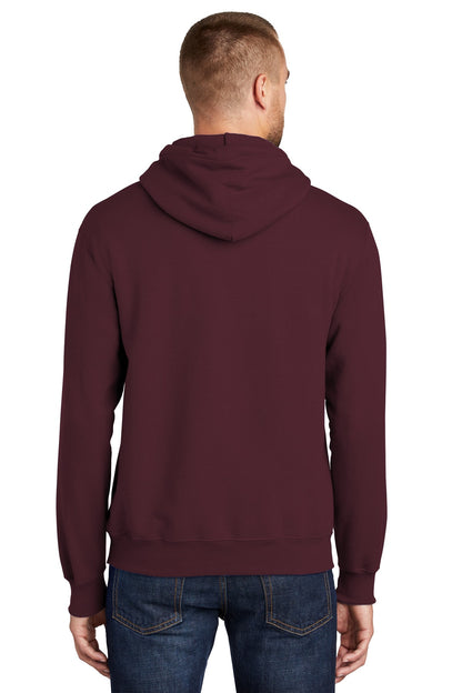 Custom Embroidered Port & Company Tall Essential Fleece Pullover Hooded Sweatshirt. PC90HT,Maroon