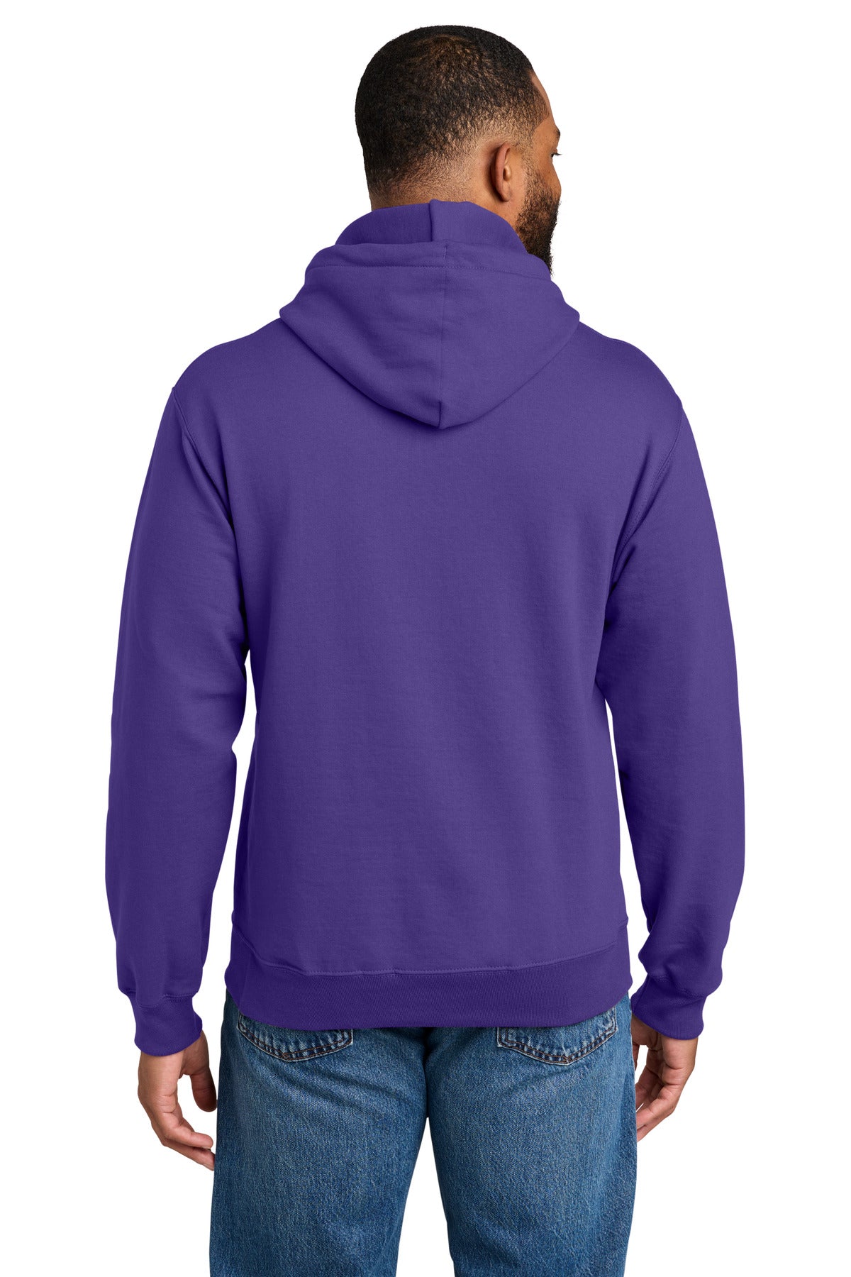 Custom Embroidered Port & Co Sweatshirts in Purple