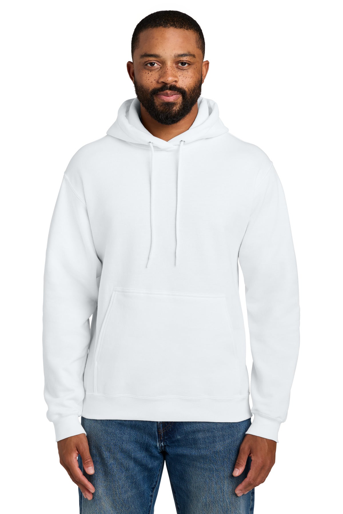 Custom Embroidered Port & Co Sweatshirts in White