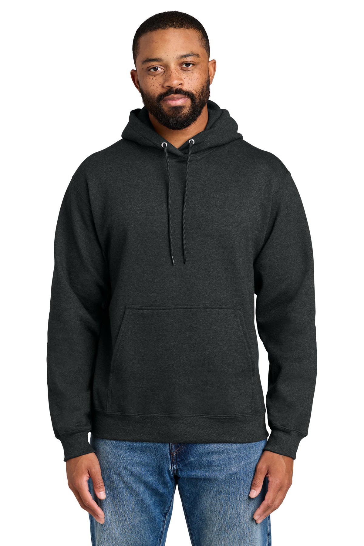 Custom Embroidered Port & Co Sweatshirts/Fleece in Black Heather