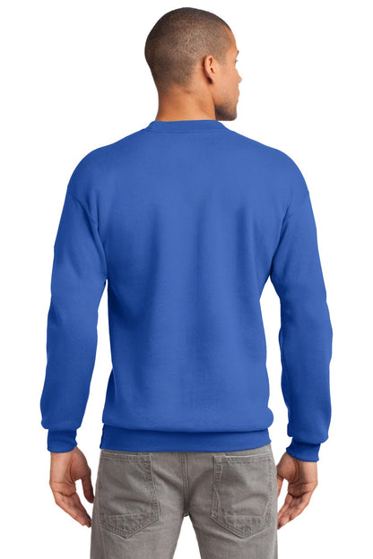 Custom Embroidered Port & Company Tall Essential Fleece Crewneck Sweatshirt. PC90T,Royal