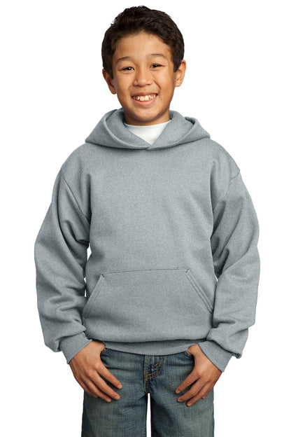 Port & Company - Youth Core Fleece Pullover Hooded Sweatshirt.  PC90YH Athletic Heather