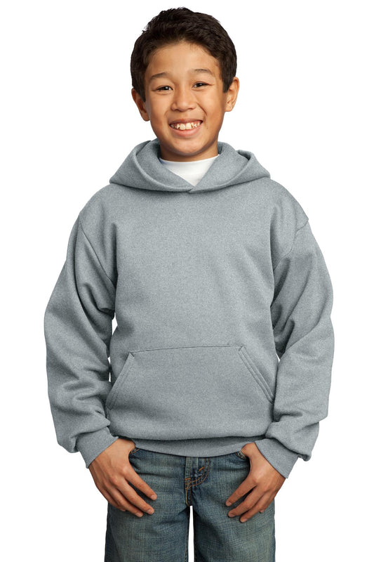 Port & Company - Youth Core Fleece Pullover Hooded Sweatshirt.  PC90YH Athletic Heather