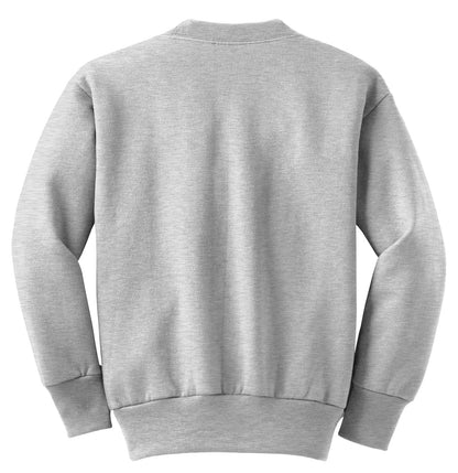 Port & Company Youth Core Fleece Crewneck Sweatshirt.  PC90Y