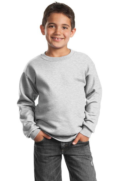 Port & Company Youth Core Fleece Crewneck Sweatshirt.  PC90Y