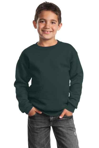 Port & Company Youth Core Fleece Crewneck Sweatshirt.  PC90Y