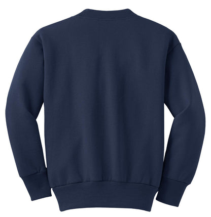 Port & Company Youth Core Fleece Crewneck Sweatshirt.  PC90Y