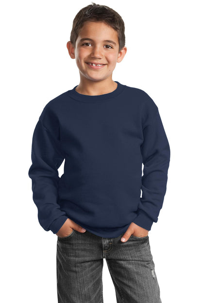 Port & Company Youth Core Fleece Crewneck Sweatshirt.  PC90Y
